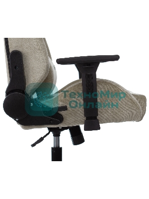 Кресло игровое Бюрократ Knight N1 Fabric бежевый Light-21, с подголов. крестовина металл