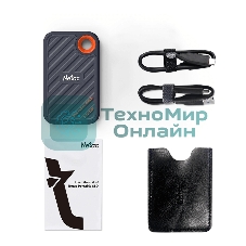 Внешний SSD Netac ZX20, 1TB, USB 3.2 Gen 2x2 Type-C, R/W 2000/1800, черный