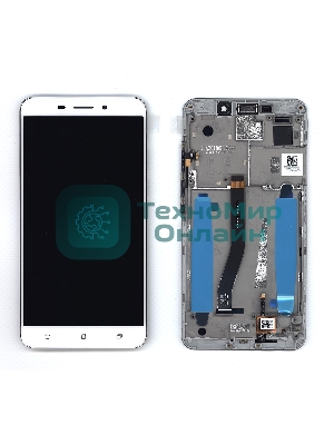 Дисплей для Asus ZenFone 3 Laser ZC551KL белый с рамкой