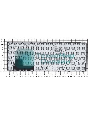 Клавиатура для ноутбука HP EliteBook Folio 9470M черная с серебристой рамкой без указателя