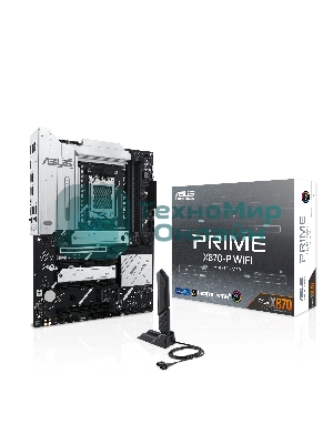 Материнская плата ASUS PRIME X870-P WIFI, AM5, AMD X870, 4xDDR5, 2xSATA, 4xM.2, 1xPCI-E 5.0 x16, 2xPCI-E 4.0 x1, 1xHDMI, 2xUSB-C, 1x 2.5Gb LAN, 4xUSB-A 3.2 Gen 1, 1xUSB-A 3.2 Gen 2, 4xUSB-A 2.0, 3x3.5 мм, 7.1, 1xWi-Fi 7, ATX