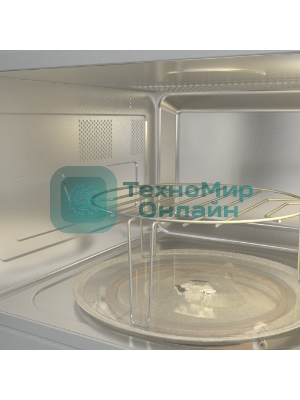 Встраиваемая микроволновая печь Gorenje BM201SG3BG, 20 л, 5 уровней мощности, 8 автопрограмм, сенсорное управление, дисплей, гриль, поворотный стол, AquaClean, автоменю черный