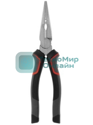 Плоскогубцы удлиненные Deli DL0104 200 мм, Cr-V, эксцентриковый шарнир, антикоррозийное покрытие, трехкомпонентная прорезиненная рукоять