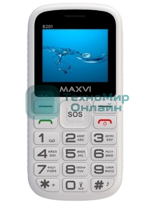 Мобильный телефон Maxvi B201 белый