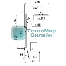 SL144-009DK Душевая система, Ø35