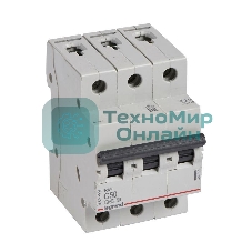 Выключатель автоматический RX3 4,5кА 50А 3П C RX3 Авт.выключатель 4,5кА 50А 3П C