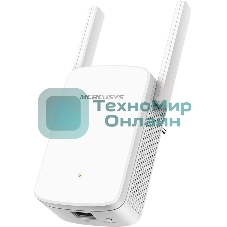Усилитель сигнала Mercusys ME30 AC1200 Wi-Fi Range Extender, 300 Mbps at 2.4 GHz + 867 Mbps at 5 GHz, 1 x 10/100 LAN, 2× Fixed External Antennas, Wall Plugged, WPS/Reset Button, Signal Indicator, Range Extender/Access Point mode, Adaptive Path Selection