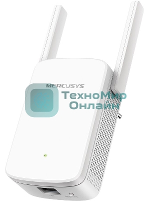 Усилитель сигнала Mercusys ME30 AC1200 Wi-Fi Range Extender, 300 Mbps at 2.4 GHz + 867 Mbps at 5 GHz, 1 x 10/100 LAN, 2× Fixed External Antennas, Wall Plugged, WPS/Reset Button, Signal Indicator, Range Extender/Access Point mode, Adaptive Path Selection