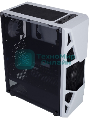 Компьютерный корпус AeroCool/Formula CL-3303W RGb белый без БП ATX 6x120мм 2xUSB 2.0 1xUSB 3.0 audio bott PSU