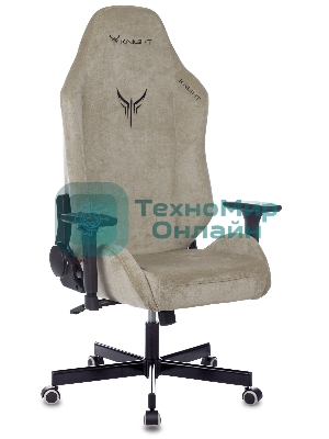 Кресло игровое Бюрократ Knight N1 Fabric бежевый Light-21, с подголов. крестовина металл