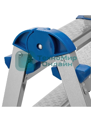 Стремянка двухсторонняя Сибртех 3 ст., сталь профиль, стальные ступени