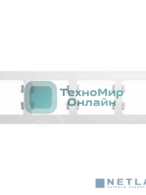 Рамка Schneider-electric GSL000104 Glossa 4-постовая, горизонтальная, белый
