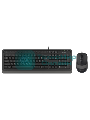 Комплект клавиатура+мышь A4Tech FStyler F1010 проводной, USB, 1600 DPI, чёрный
