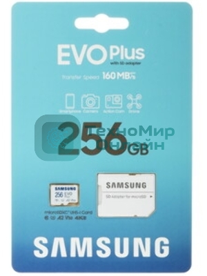 Флеш карта MICRO SDXC EVO+ 256Gb V10 W/A MB-MC256SA/EU Samsung