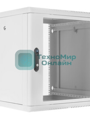 Шкаф настенный ЦМО ШРН-М-12.500 12U 600x520мм пер.дв.стекл съемные бок.пан. 50кг серый