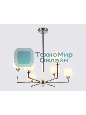 Люстра Ambrella light LH53001/6 SN/FR сатин никель/белый матовый G9*6 max 40W D690*680