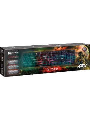 Клавиатура проводная Defender Arx GK-196L RU, USB, черный