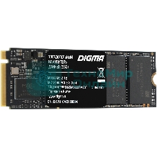 Накопитель SSD Digma Mega M2, 2048 Gb, PCIe 3.0 x4, M.2 2280, NVMe, R/W 3300/3000