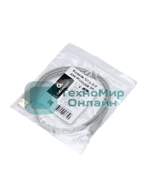 Кабель USB2.0 Cablexpert CC-USB2-AM5P-3-N, AM/MiniUSB, медь, экран, Pro, 0.9м серый, пакет