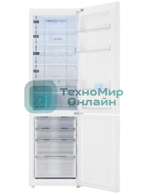 Холодильник Haier C2F637CWMVU1 белый, двухкамерный, 278/108л, морозилка снизу, No Frost