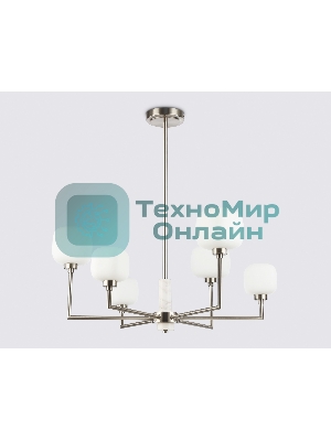 Люстра Ambrella light LH53001/6 SN/FR сатин никель/белый матовый G9*6 max 40W D690*680