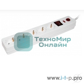 Сетевой фильтр IEK WFP10-16-05-03-N чСФ-05К-выкл. 5 мест 2Р+РЕ/3 метра 3х1 мм2