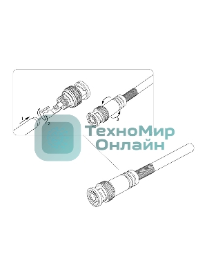 Разъем штекер PROconnect BNC под пайку с пружиной металл (универсальный)