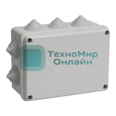 Коробка КМ41242 распаячная IEK UKO10-150-110-070-K41-55 для о/п 150х110х70 мм IP55 (RAL7035, 10 гермовводов)