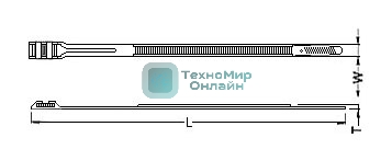 Стяжка эластомерная Hyperline GTN-360HDB 360x8.6 мм (упак: 100 шт) полиамид черный