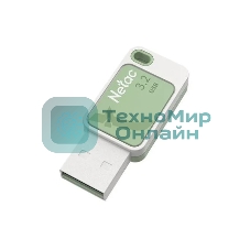 Флешка USB Netac UA31 (NT03UA31N-128G-32GN), 128Gb, USB 3.2, R/W 110/45, зеленый/белый