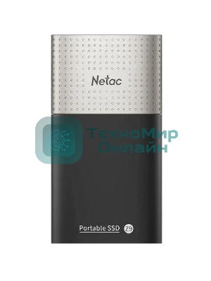 Внешний SSD Netac Z9, 500 Gb, USB 3.2 Gen 2 Type-C, R/W 550/480, черный