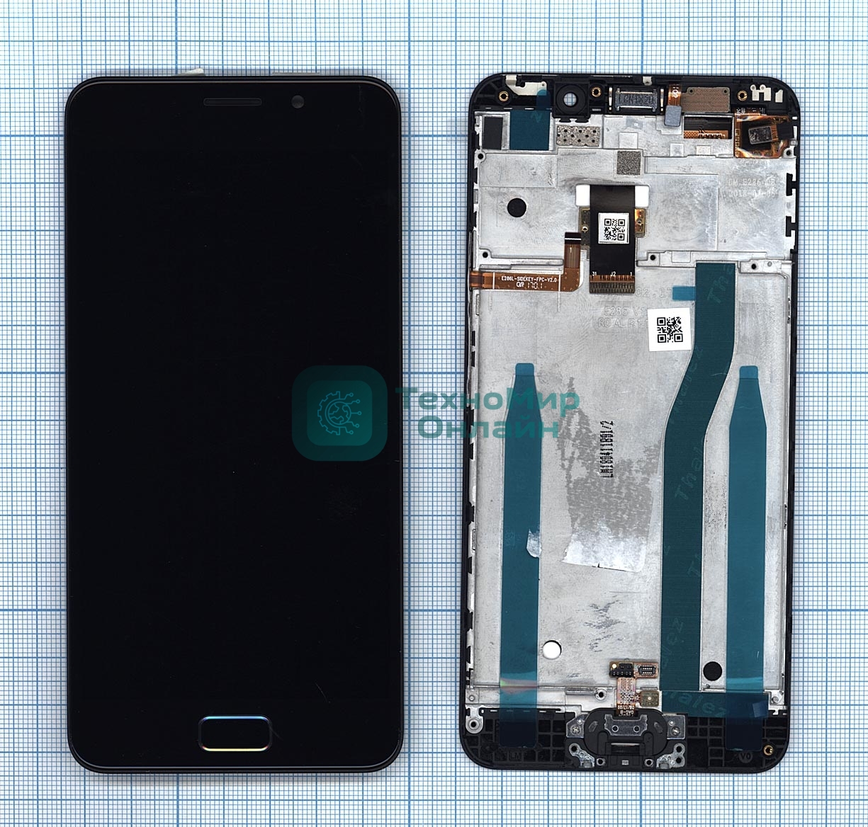 Дисплей для Asus ZenFone 3s Max ZC521TL черный с рамкой