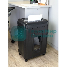 Шредер Heleos УМ32-4 черный/серебристый (секр.P-4) фрагменты 28лист. 32лтр. скрепки скобы пл.карты CD