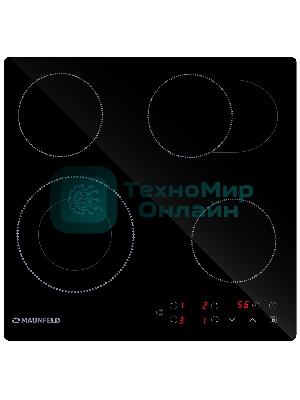 Электрическая варочная панель Maunfeld EVCE594SMDPBK, конфорок: 4 шт., стеклокерамика, независимая, черный