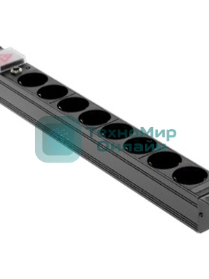 Блок распределения питания Lanmaster TWT-PDU19-10A8P-1.8 гор.размещ. 8xSchuko базовые 10A Schuko 1.8м