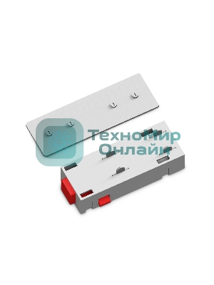 GL1105 WH белый коннектор питания с соеденителем прямой для шинопровода Magnetic 220V 68*28.5*18