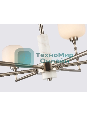 Люстра Ambrella light LH53001/6 SN/FR сатин никель/белый матовый G9*6 max 40W D690*680