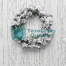 Заснеженный еловый венок Neon-night Ø 30 см, ПВХ