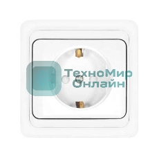 Розетка 1-м СП Валери 16А защ. шторки с заземл. бел. UNIVersal В0028х