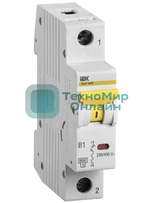 Выключатель автоматический IEK MVA31-1-010-B 10A тип B 6kA 1П 230В 1мод белый (упак.:1шт)