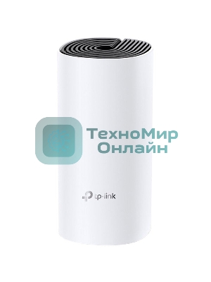 Домашняя Mesh TP-Link Wi-Fi система Deco M4 (1-Pack), 1167 Мбит/с (5 ГГц: до 867 Мбит/с + 2,4 ГГц: до 300 Мбит/с), 2 порта 1000 Мбит/с, 2 встроенные антенны на каждом модуле Deco