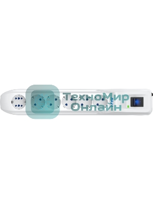 Сетевой фильтр Pilot L GP 6 розеток (5 евро + 1GP) 1.8 м/Surge protector Pilot L GP 6 sockets (5 Euro + 1GP) 1.8 m белый