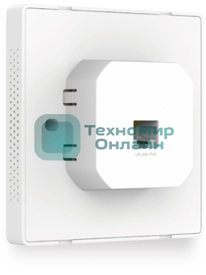 Точка доступа TP-Link Omada AC1200 wireless MU-MIMO Gigabit wall-plate Access Point, 1 Gigabit downlink port, 1 gigabit uplink port, 802.3af/at PoE in, wall plate mounting, support standalone mode and controlled by Omada SDN controller (Software/hardware/Cloud)