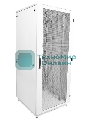 Шкаф серверный напольный 42U (600 1200) дверь перфорированная 2 шт., цвет черный