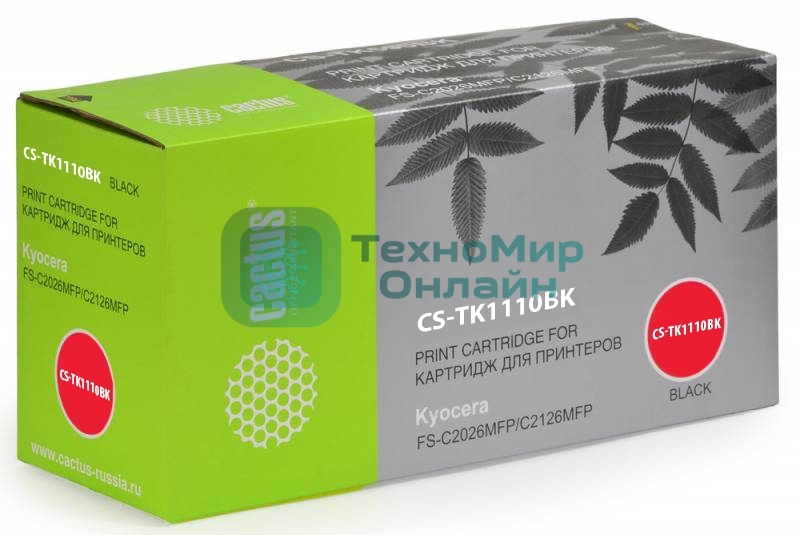 Картридж лазерный Cactus CS-TK1110BK черный (2500 стр.) для Kyocera Mita FS 1020MFP/1040/1120MFP