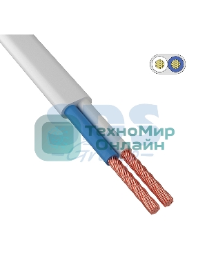 Провод ШВВП 2х0,75 мм² 200 м белый ГОСТ 7399-97