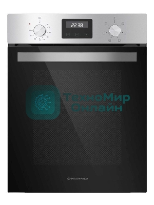 Шкаф духовой электрический Maunfeld EOEM516S, встраиваемый, 51л, дверца с 2 стеклами, нержавеющая сталь