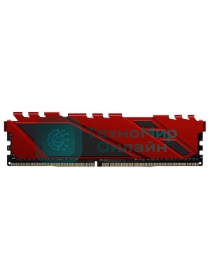 Оперативная память NETAC Shadow, DDR4, 16GB (1x16GB), 3200MHz, CL16, DIMM, с радиаторами, красный