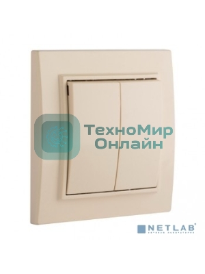 Выключатель 2-кл. СП 10А бежевый Минск EKF