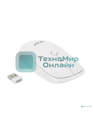 Мышь беспроводная Acer OMR138 белый, 1600 dpi, радиоканал, USB, кнопки - 4
